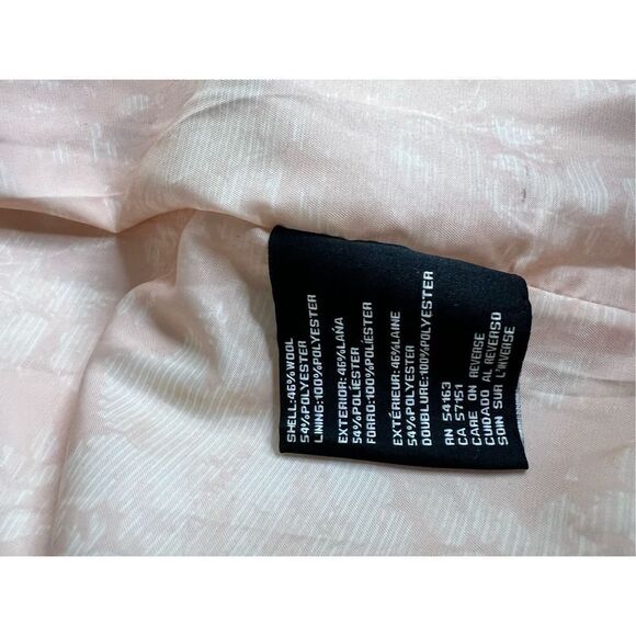 Jessica Simpson Tenth Anniversary Edition Wool Blend Zip Front Over Coat Pink 2x - Picture 9 of 9